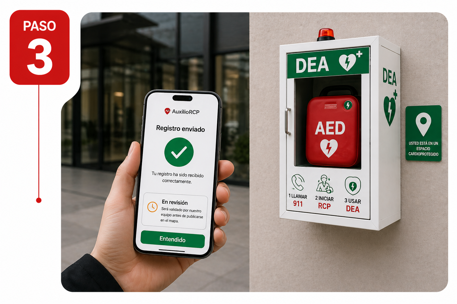 Resumen del paso 3 del registro